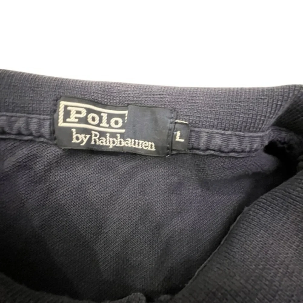 Ralph‎ Lauren Polo Shirt Mens Large Blue Short Sleeve Red Pony Vintage 90s